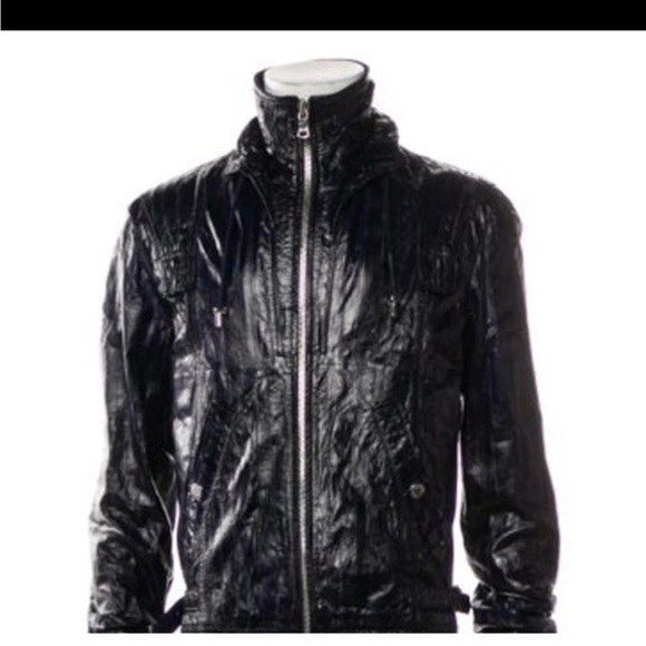 Dolce & Gabbana Blue Eel Skin Bomber Jacket with Ribbed Details - Picture 1 of 6